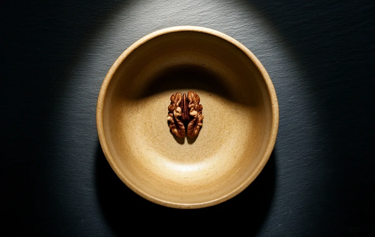 A precision-lit ceramic bowl representing intentional nutrition
